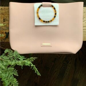 Vince Camuto Pink Tote Bag with Tortoise Accent